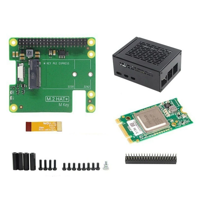 Для Raspberry Pi 5 AI Kit M.2 HAT + модуль ускорения Hailo Al чехол 13 TOPS Gen3 для домашней