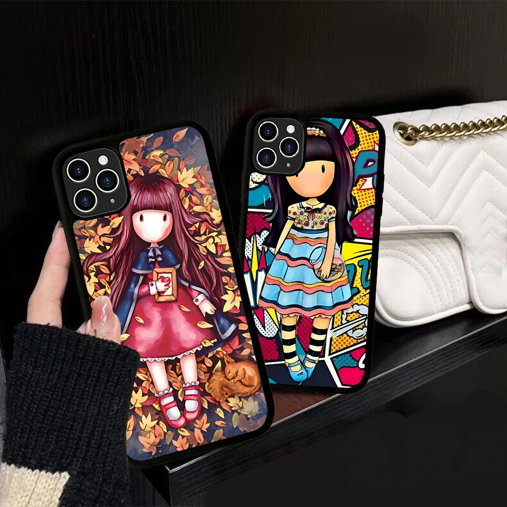 Japan Santoro G-Gorjuss Phone Case Silicone PC+TPU For IPhone 11 12 13 14 15 16 Plus Pro Max Cover