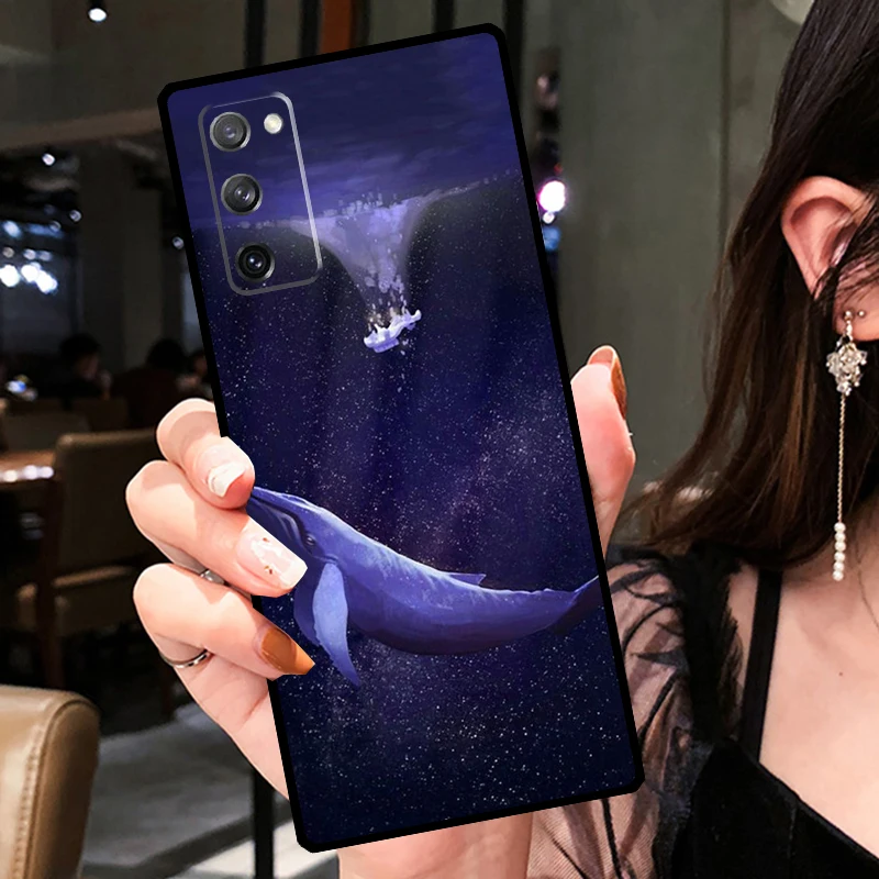 Фото Чехол Whale Fish Wave Sea для Samsung Galaxy S21 S22 S23 Ultra S20 FE Note 20 Ultra S8 S9 S10 Note 10 Plus Cover №5