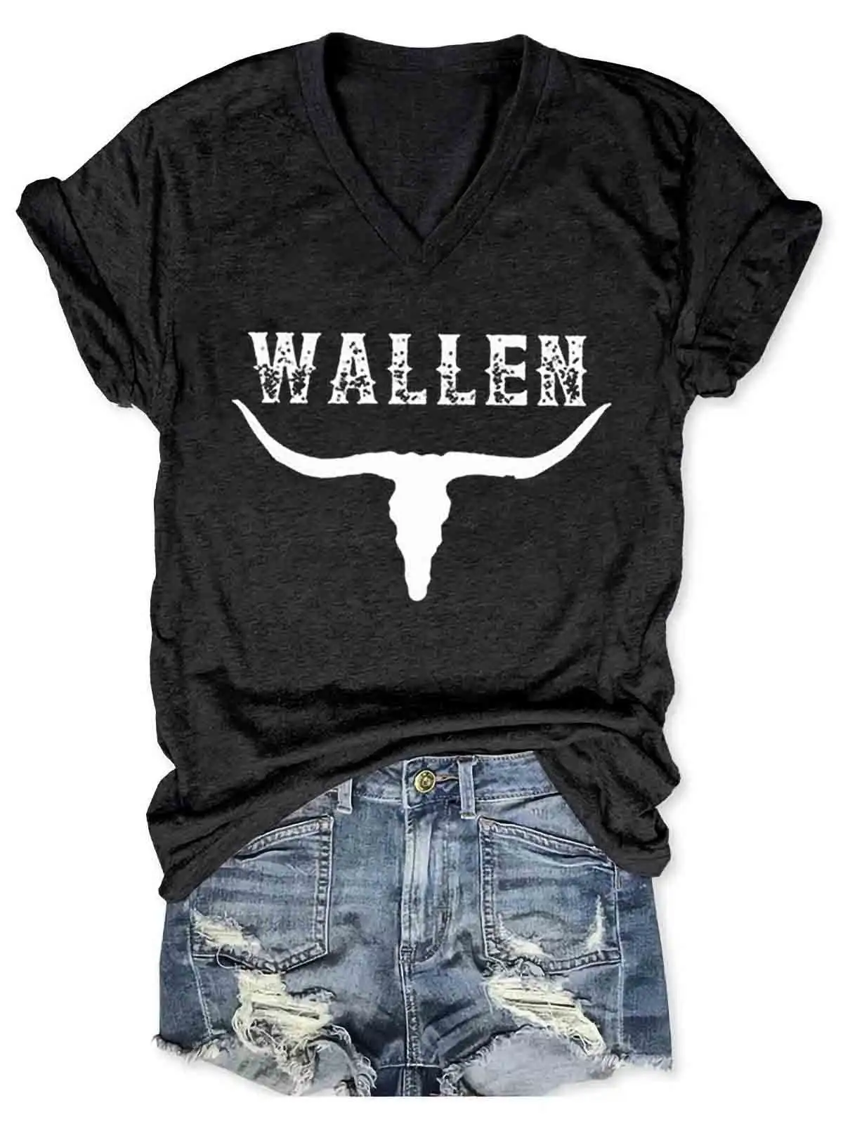 

Women's Wallen Dangerous Album V-Neck T-Shirt