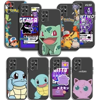 pikachu pokemon phone cases for samsung galaxy a21s a31 a72 a52 a71 a51 5g a42 5g a20 a21 a22 4g a22 5g a20 a32 5g a11 funda