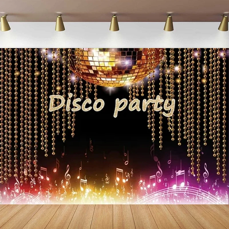 Disco Party Photography Backdrop Banner 70's 80's 90's Night Club Neon Dancers Background Photo Studio Props Wall Decor Poster