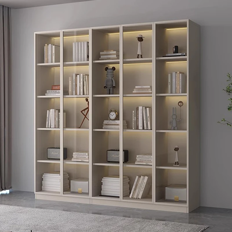 Современный дизайн минималистичный книжный шкаф дисплей белый кубический