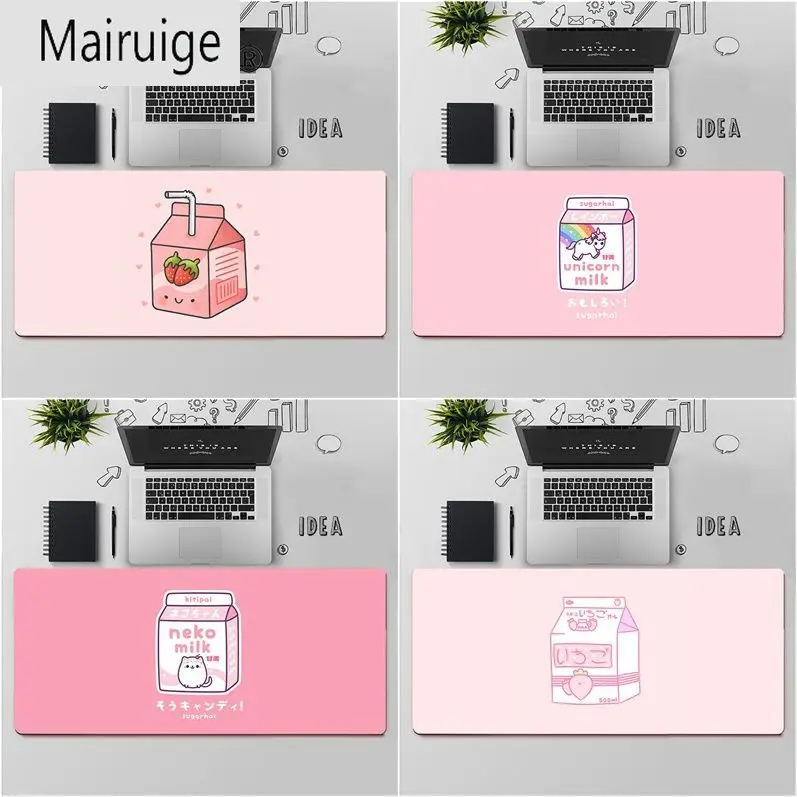 

Large Mouse Pad Keyboard Pad DIY Design Pattern Gaming Mousepad Cute Japanese Strawberry Milk Free Shipping Top Quality Anime Xl