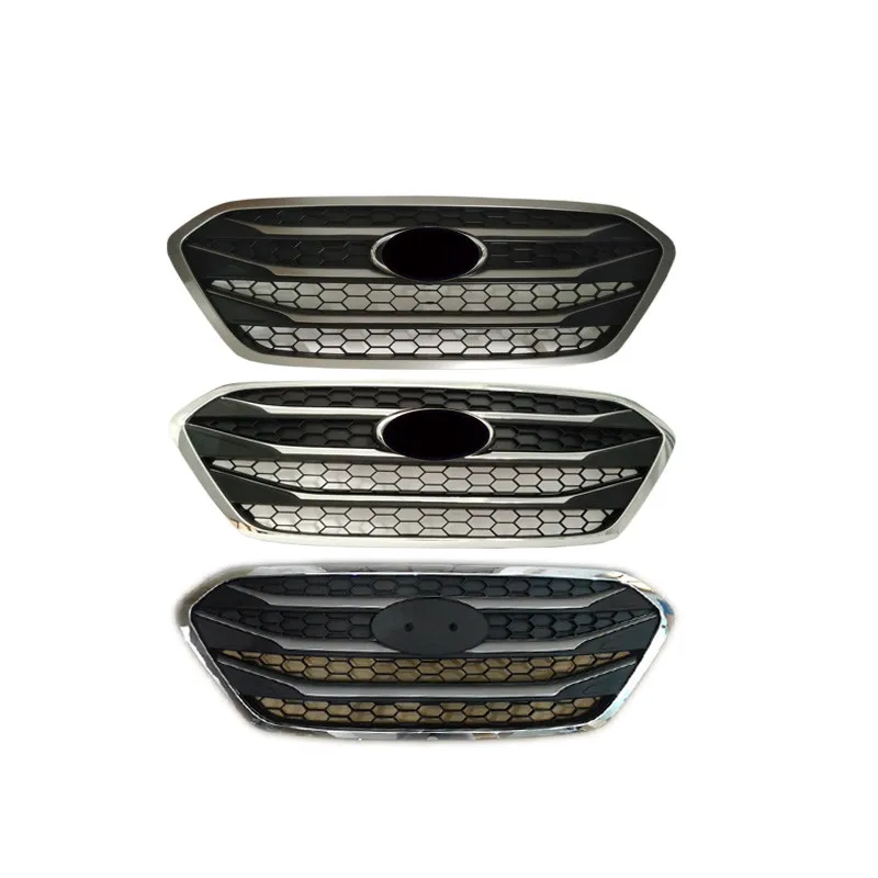 

high quality ABS chrome front grille Refit around trim trim grills Racing For Hyundai ix35 2013 2014 2015 Car Styling