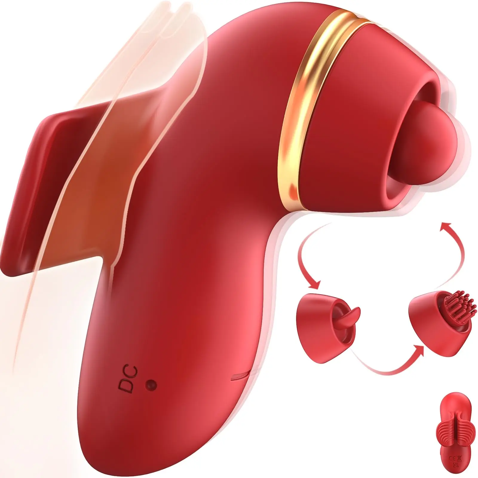 Мини-вибратор для клитора 3 в 1 вибраторы пальцев с сменными головками стимулятор