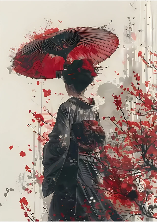 

Японский пейзаж постер на холсте