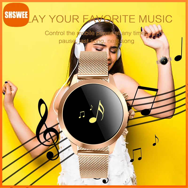 

For Xiaomi Huawei Women Smartwatch Sports Fitness Tracker Smart Watch Music Control Message Push Watch For IOS Android