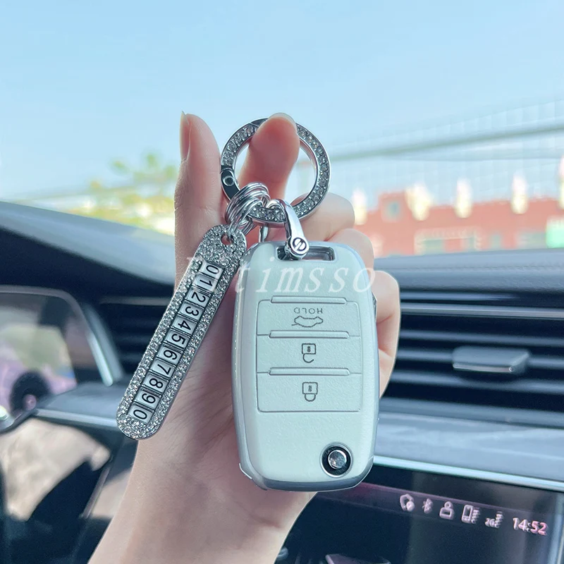 Высококачественный чехол для автомобильного ключа из ТПУ Kia Rio 3 K2 Ceed Cerato K3 Sportage 4