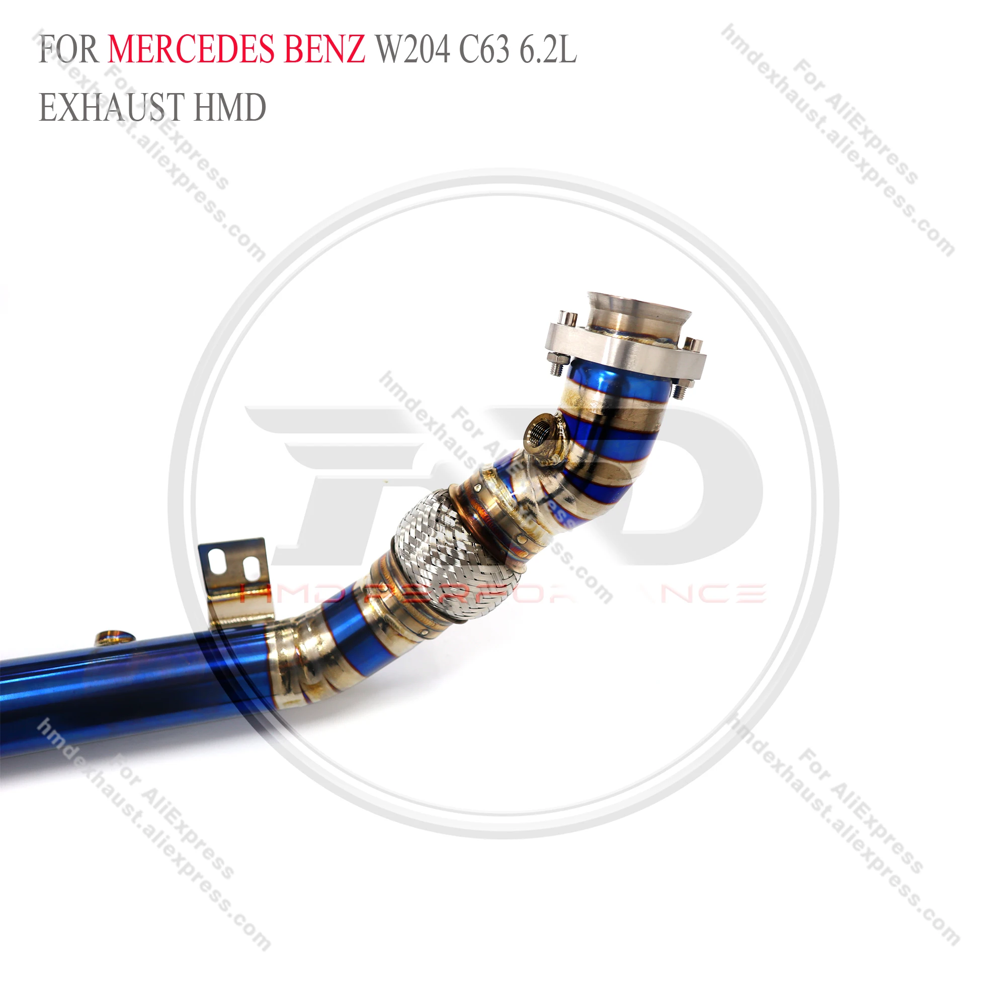 Титановая выхлопная система HMD водосточная труба для Mercedes Benz W204 C63 6.2L 2011-2015