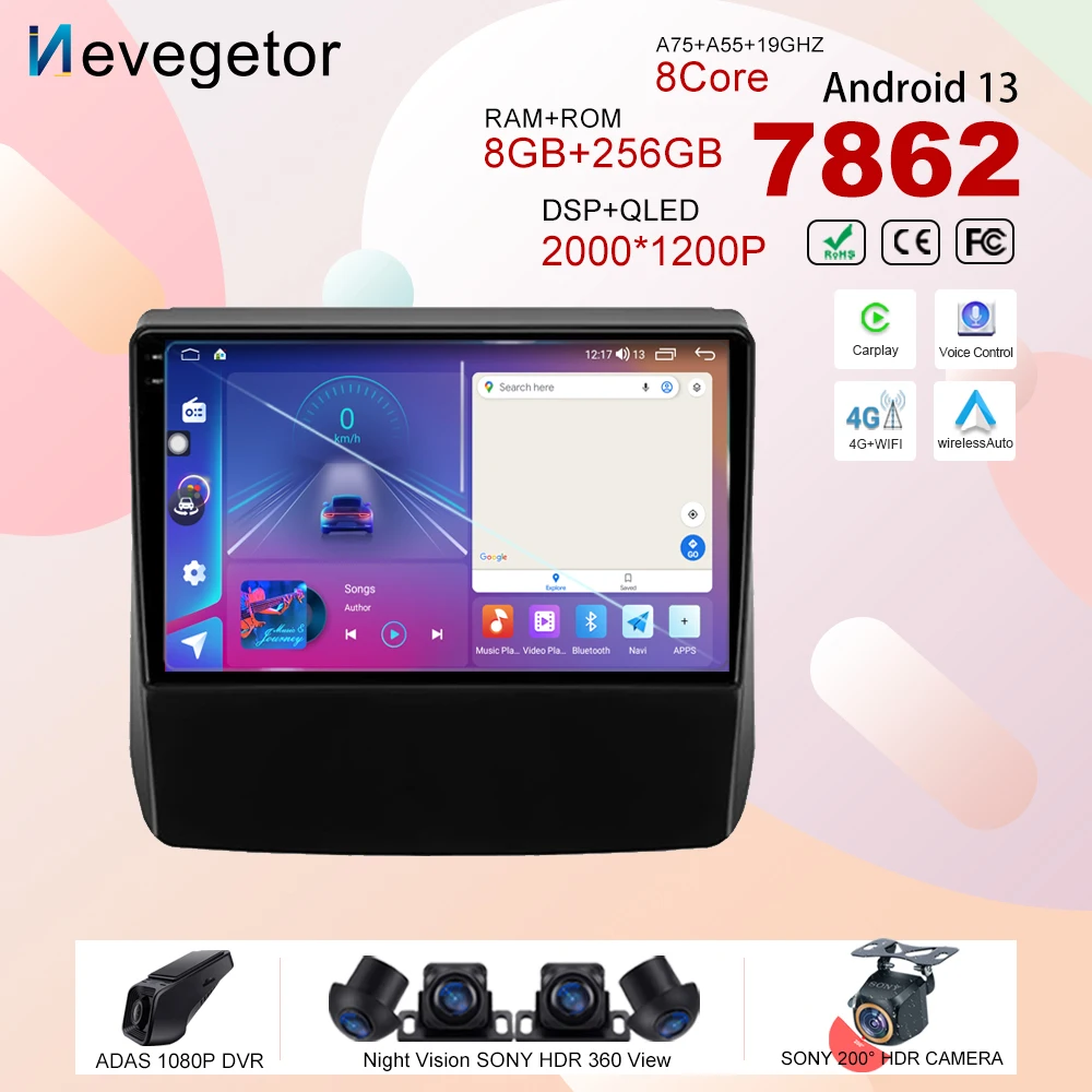 Автомагнитола 2 Din 9 дюймов Android 13 для Subaru Forester 5 2018-2021 мультимедийный видеоплеер