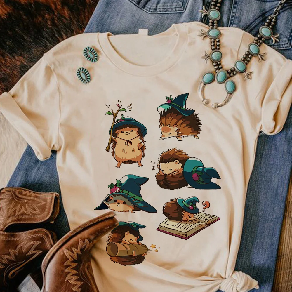 

Hedgehog top women Y2K comic t shirt girl y2k graphic manga clothing