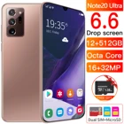 Смартфон, 6,6 дюйма, 12 Гб + 512 ГБ, для Samsung Galaxy Note20 Ultra, Apple, Huawei, Xiaomi