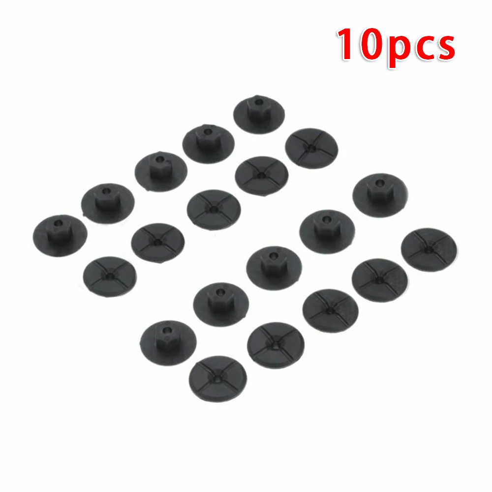 

Set Nut Clip Accessories 10Pcs Black Fastener Bumpers Panels Fender Rivet
