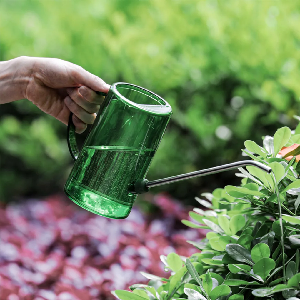 

1L Watering Can Living Room Bedroom Garden Courtyard Plant Sprinkling Bucket Stainless Steel Plastic Kettle Gardening Equipment