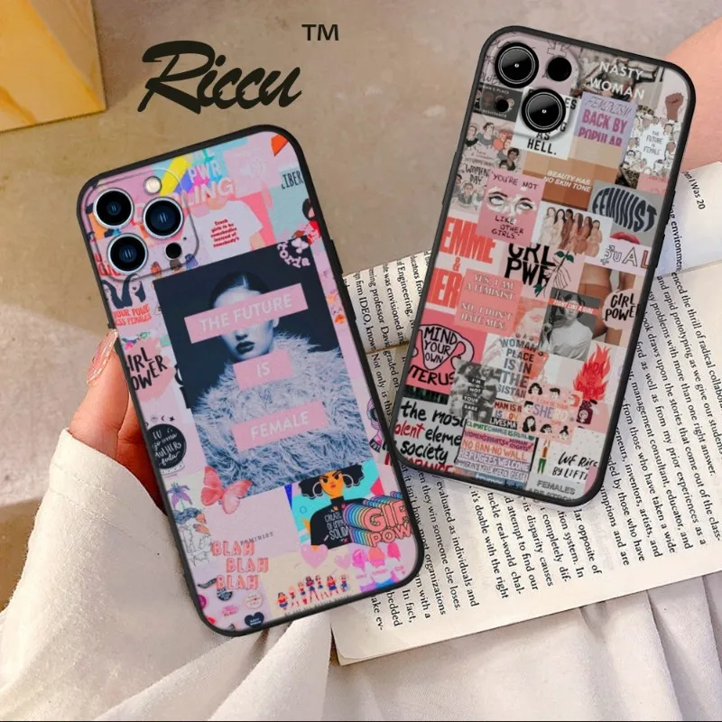 

Feminist Feminism GIRL POWER art Phone Case FOR IPhone 14 13 11 12 Pro 8 7 Plus X Pro MAX XR XS MINI Soft Silicone Black Covers
