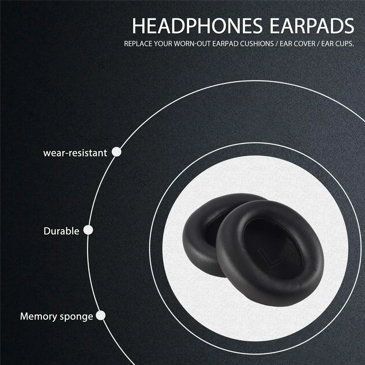 Сменные амбушюры для Anker Soundcore Life Q30/Q35 цвет черный