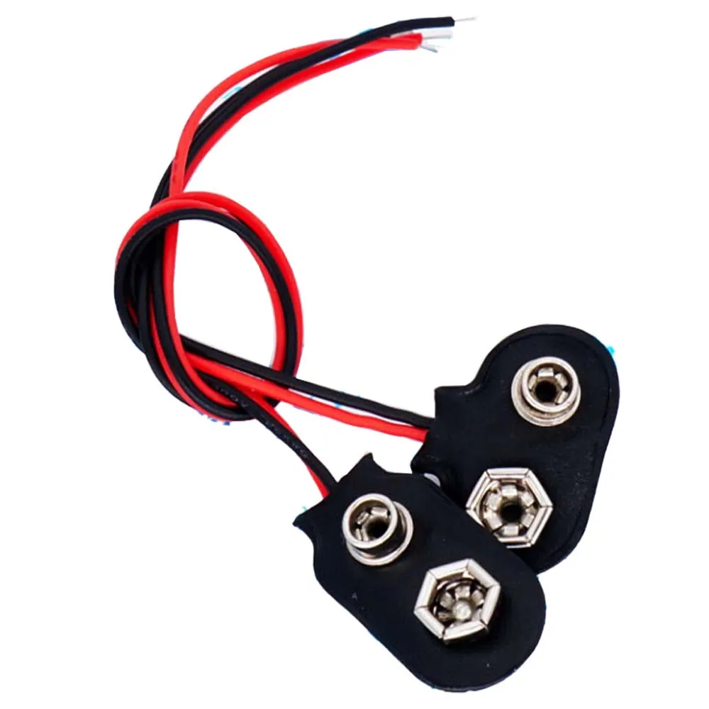 

I / T Type 9V Battery Snap Connector Clip Lead Wires Holder Line Length 15CM