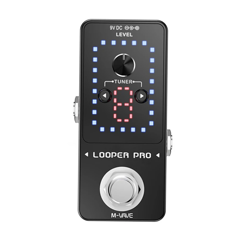 

M-VAVE LOOPER PRO Guitar Loop Pedal 9 Loops Total 40 Minutes Recording Time Guitar Pedal Unlimited Overdubs with Tuner Function