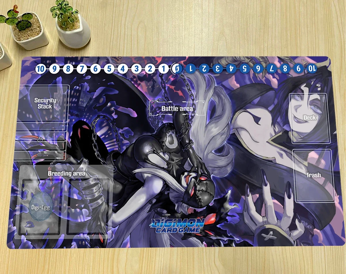 Digimon Playmat Lady Devimon Lilithmon DTCG CCG Коврик для настольной игры Коллекционный коврик