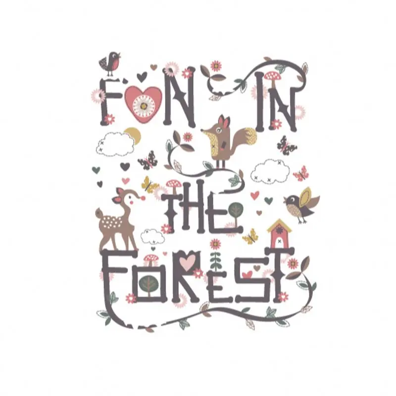 

Heat Transfer Clothes T-shirt Thermal transfer stickers Decoration Printing 22x18cm Animal letters Iron on Patches For DIY