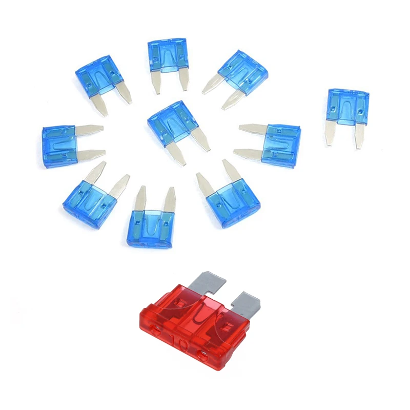 

60 Pcs Motorcycle Car ATC Ato Blade Fuse Fuse Fuse Red 10A & Blue 15 A