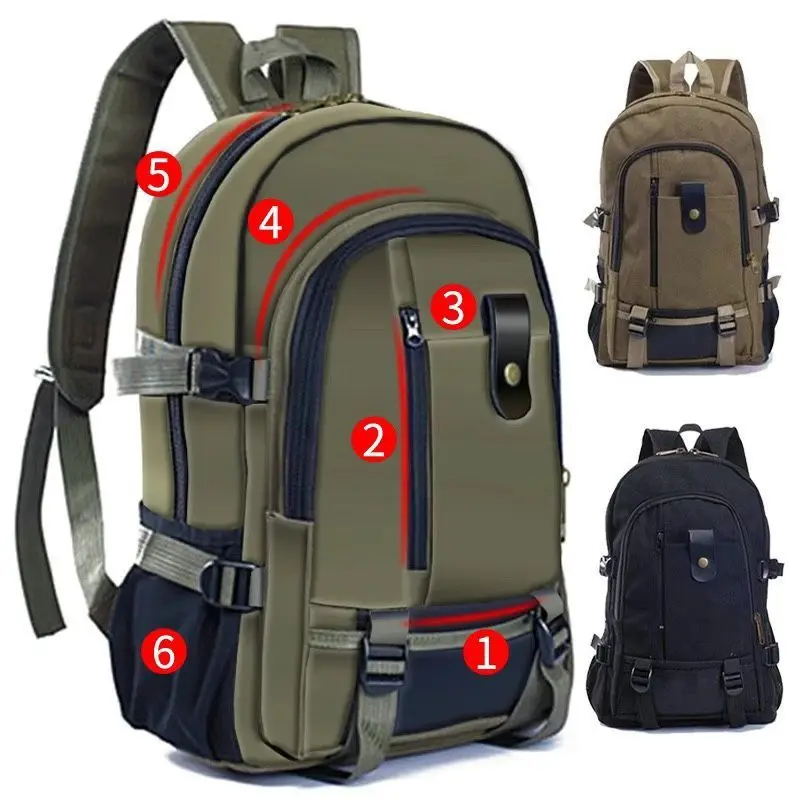 Xiaomi Mountaineering Bag Backpack New Canvas Large Capacity High School Backpack Outdoor Travel Bag Computer Bag Backpack Man