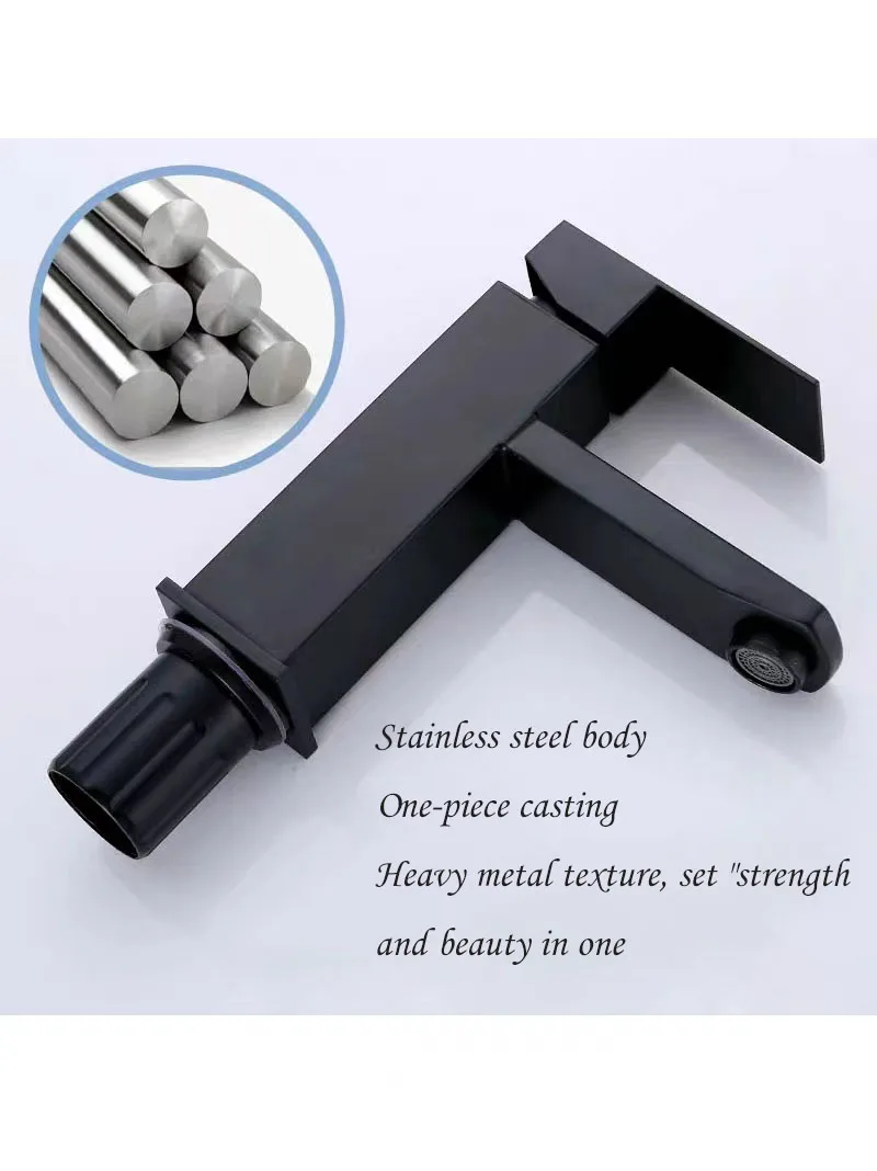

beautiful creative Stainless steel body One-piece casting faucet