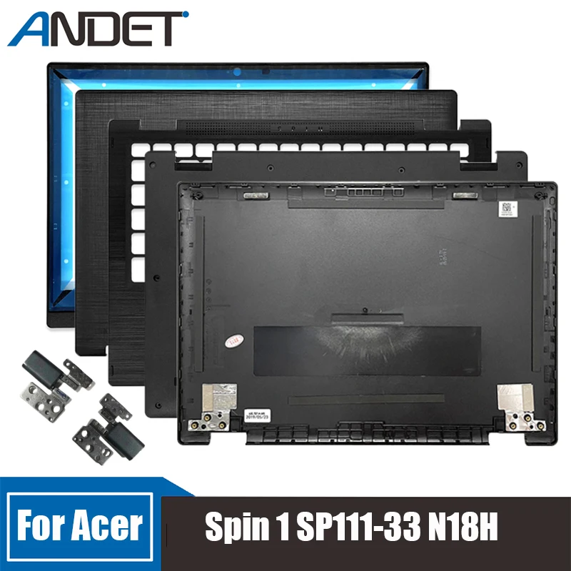 New For Acer Spin 1 SP111-33 N18H Lcd Back Cover Rear Lid Bezel Palmrest Upper Case Keyboard Laptop Bottom Shell Accessories