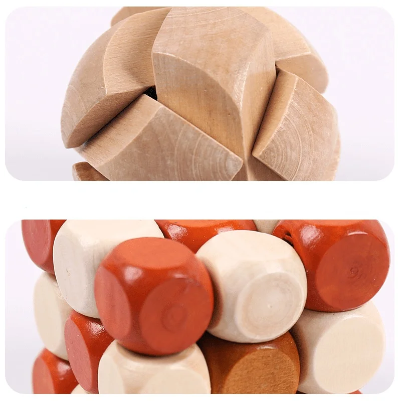 Деревянная головоломка Kongming с замками традиционная деревянная игра-головоломка