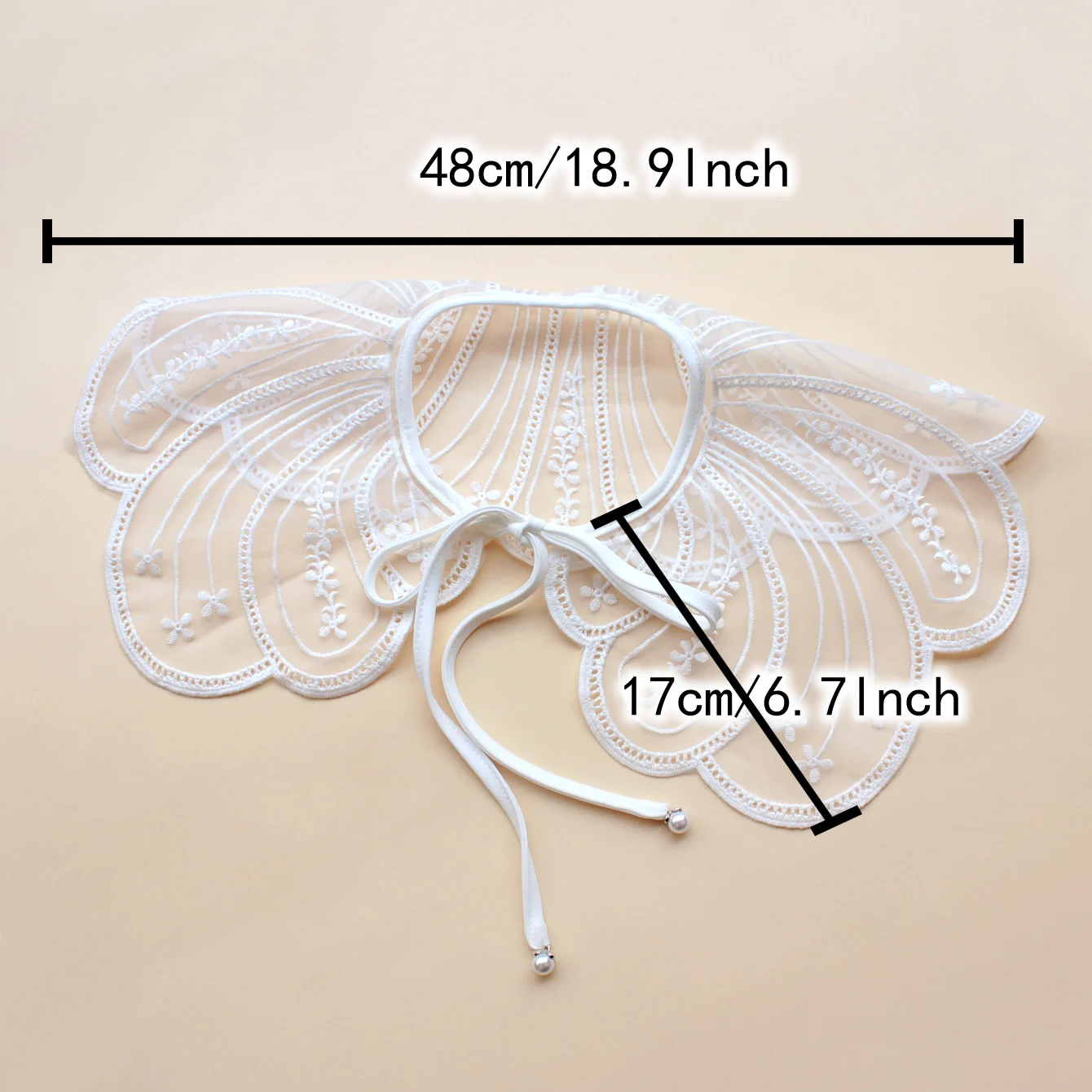 Винтажный Тонкий Полиэстеровый Шаль С Вышивкой Воротник Цветочным Принтом