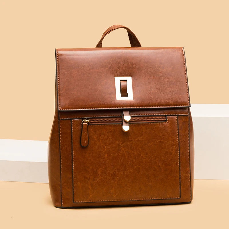 

Women Fashion Backpack Designer Luxury Travel Casual Backpack 2022 New Leather Pu Ladies Simple Bag Large Capacity Brand Purses