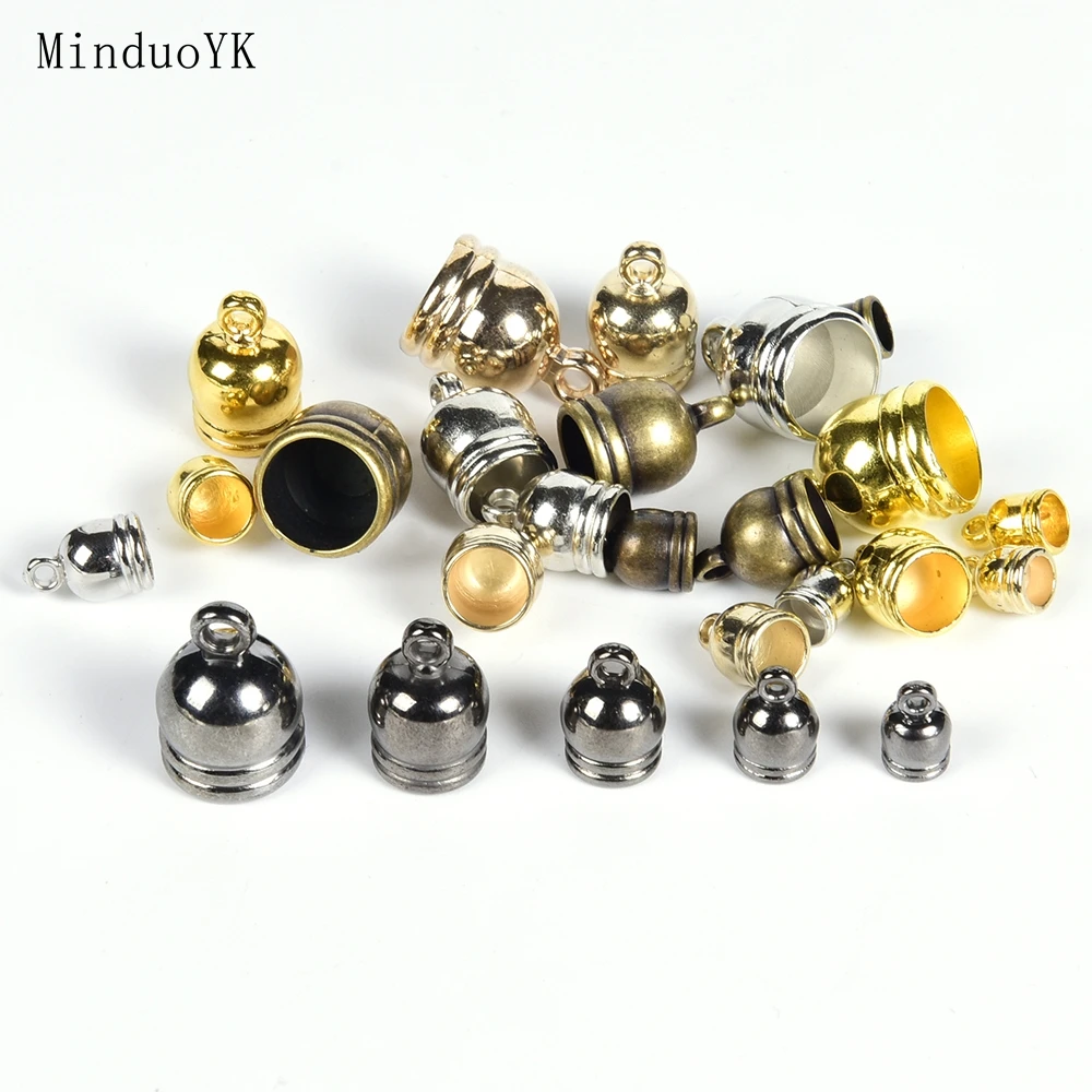 

20-50Pcs/Lot Necklace End Tip Tassel Caps Necklace Earrings DIY Accessories Fringe Crimps End Caps For Jewelry Making Finding