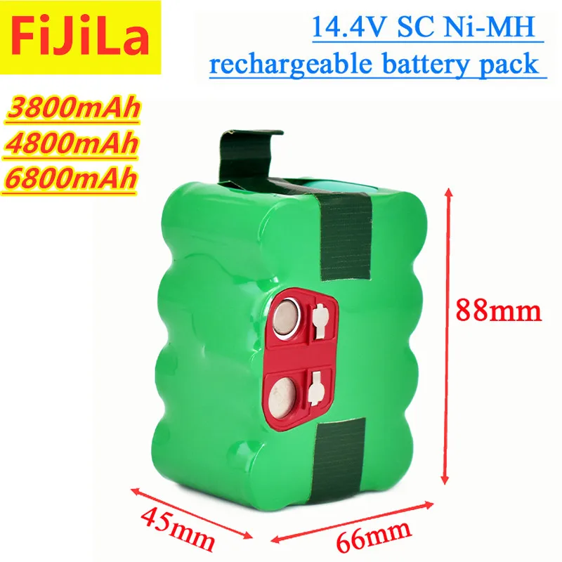 

14.4V SC Ni-MH rechargeable battery pack 6800mAh Vacuum Cleaner Sweeping Robot for KV8 XR210 XR510 XR210A XR210B XR510B XR510D