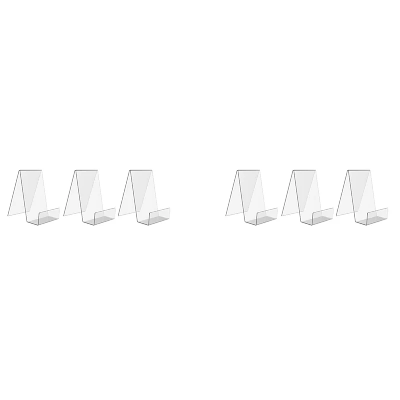 

6 Pcs Acrylic Book Stand,Clear Acrylic Display Stand, Clear Holder 145X115x100mm