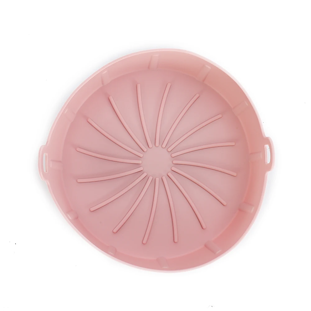 

1*Silicone Pot Air Fryer Accessories Reusable Baking Tools Baking Basket Pizza Plate Grill Pot Kitchen Cake Cooking Baking Tools