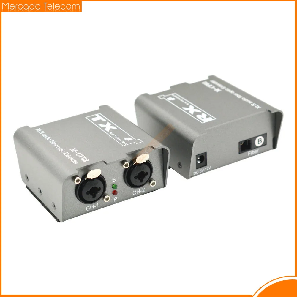 2-полосный аудиоволоконно-оптический удлинитель XLR через оптоволоконный кабель SC