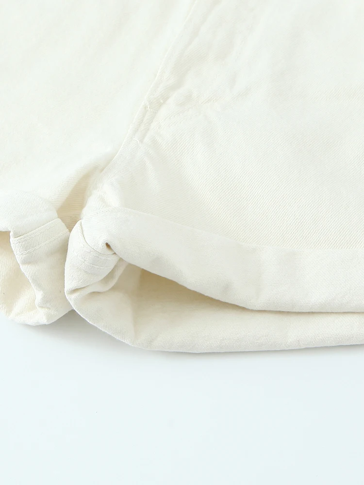 PAILETE Women 2023 fashion with five-pocket straight denim bermuda shorts vintage high waist zipper fly female short pants mujer