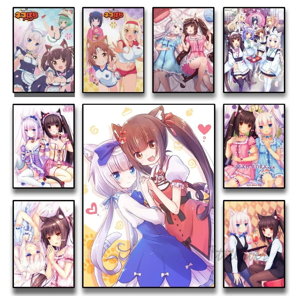 Nekopara Neko Para аниме постер наклейки художественные настенные фрески Декор игровой