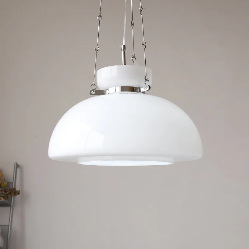 Скандинавский минималистичный белый стеклянный обеденный подвесной светильник