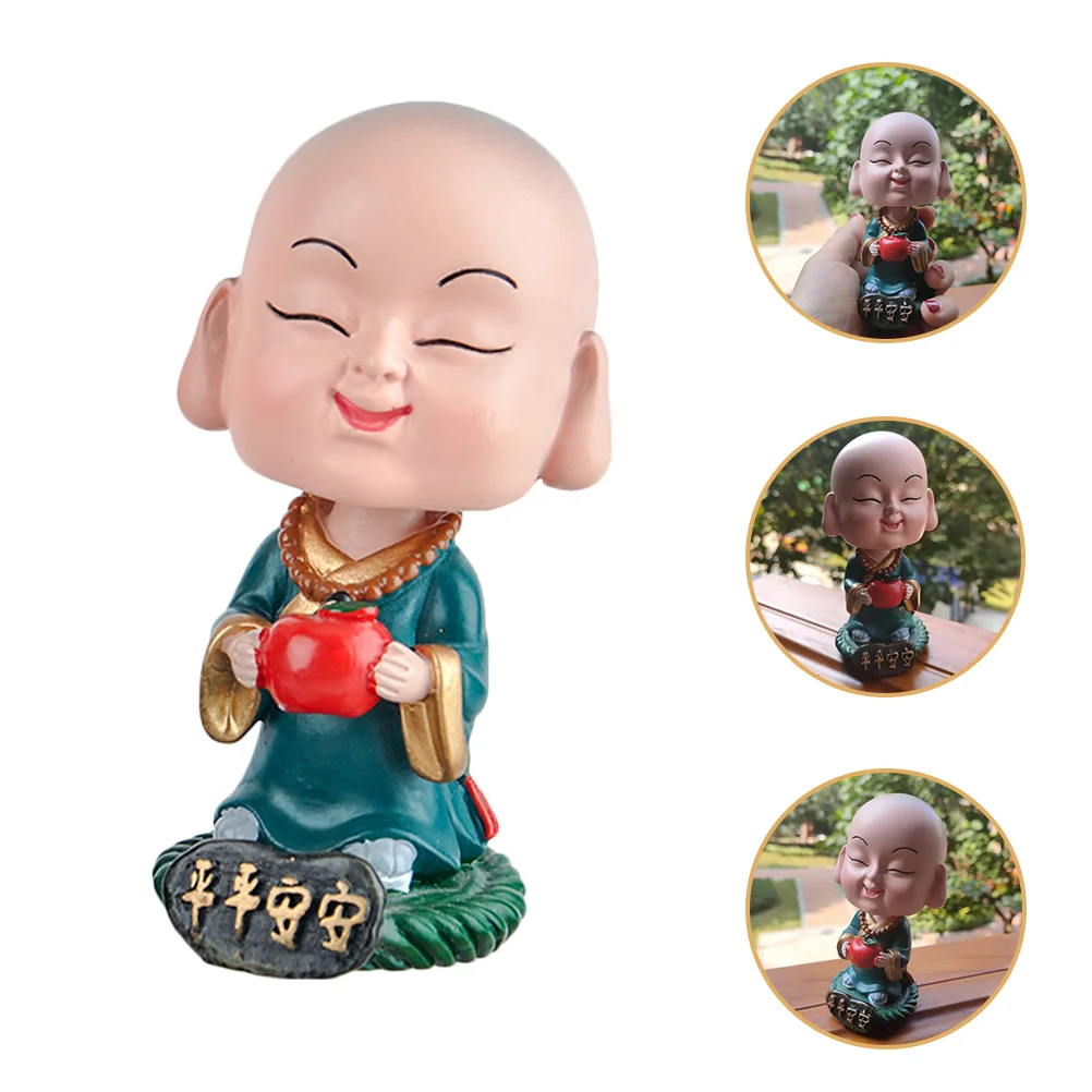 

Monkstatue Figurines Resin Little Zen Decor Car Miniature Ornament Figurinegarden Cute Dashboard Chinese Ornaments Display Desk