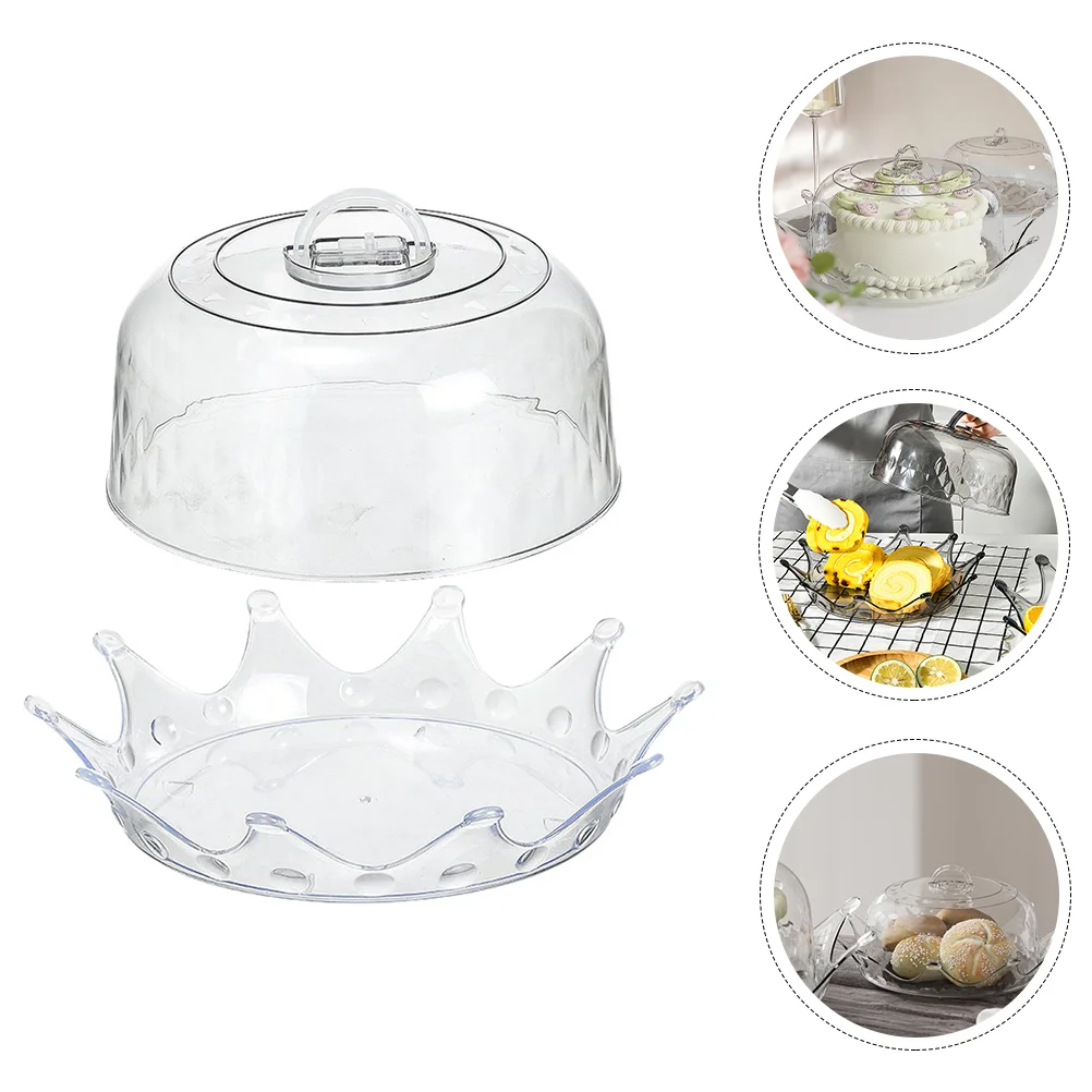 

Cake Stand Dome Cover Display Plate Tray Dessert Serving Cupcake Ceramic Pie Server Holder Macaron Tiered Figure Case Platter