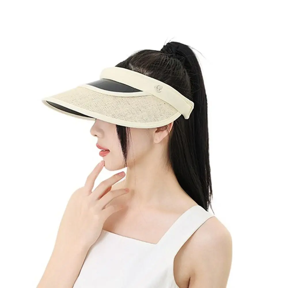

Hats Big Brim Cycling Caps Driving Baseball Caps Letter Women Sun Hats Summer Sunscreen Hats Empty Top Caps Simple Straw Caps