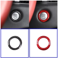 100 carbon fiber one button start switch ring ignition point circle cover for toyota gr supra a90 mk5 2019 2022 car accessories