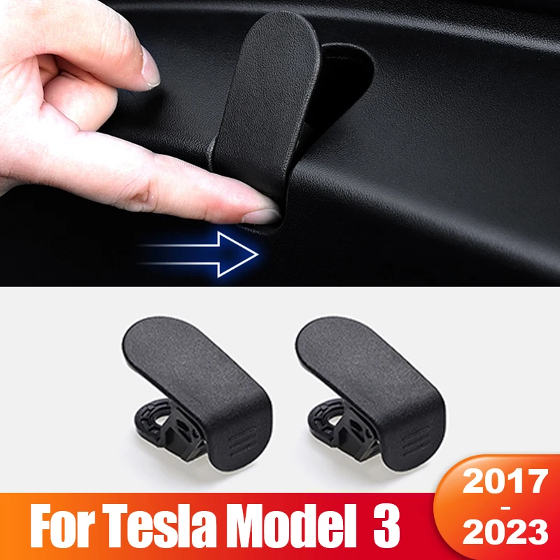 

Для Tesla Model 3 2017- 2020 2021 2022 2023 Model3 2 шт. Передняя зеркальная автомобильная сумка для продуктов аксессуары с крючками