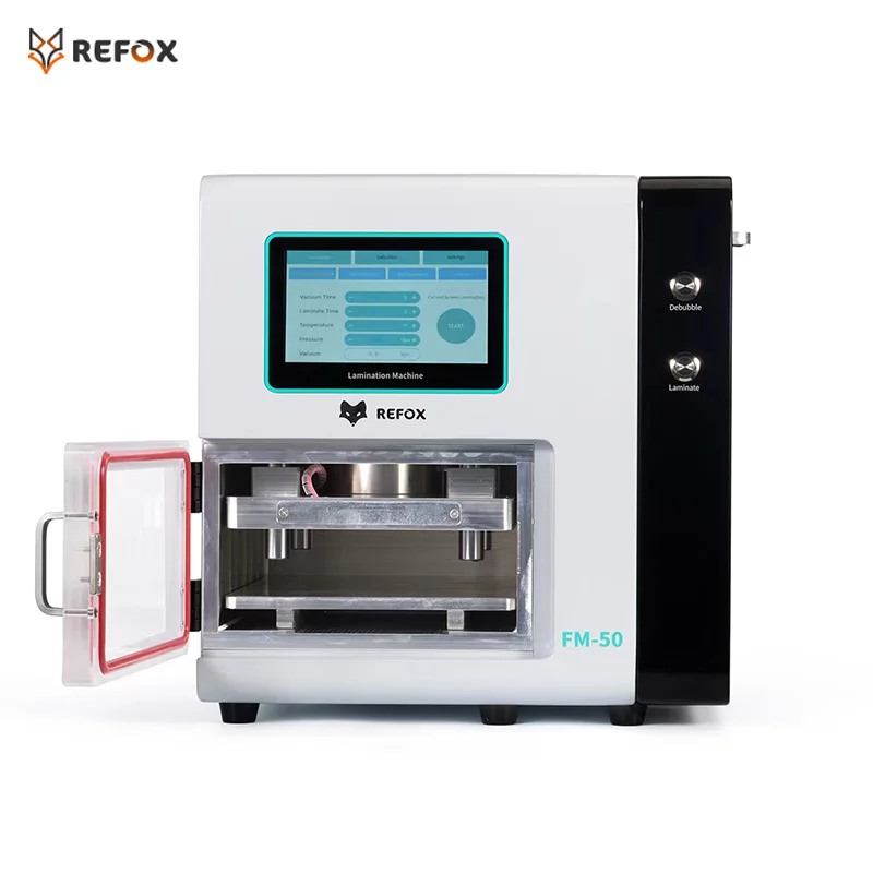 

REFOX FM-50 12,9 дюймов ОСА ламинатор машина с пузырчатым удалением для телефона край плоский экран ремонт ламинат машина