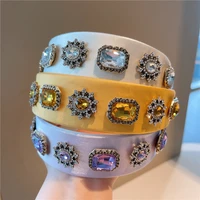 luxury palace retro style baroque colored diamond headband
