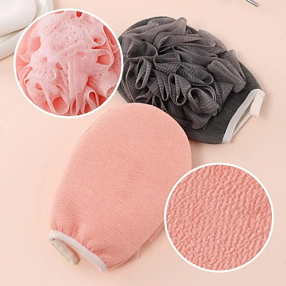 

Bath Sponge Glove Excellent Practical Non-slip Double-Sided Exfoliating Shower Loofah Glove for Home Bath Loofah Bath Sponge