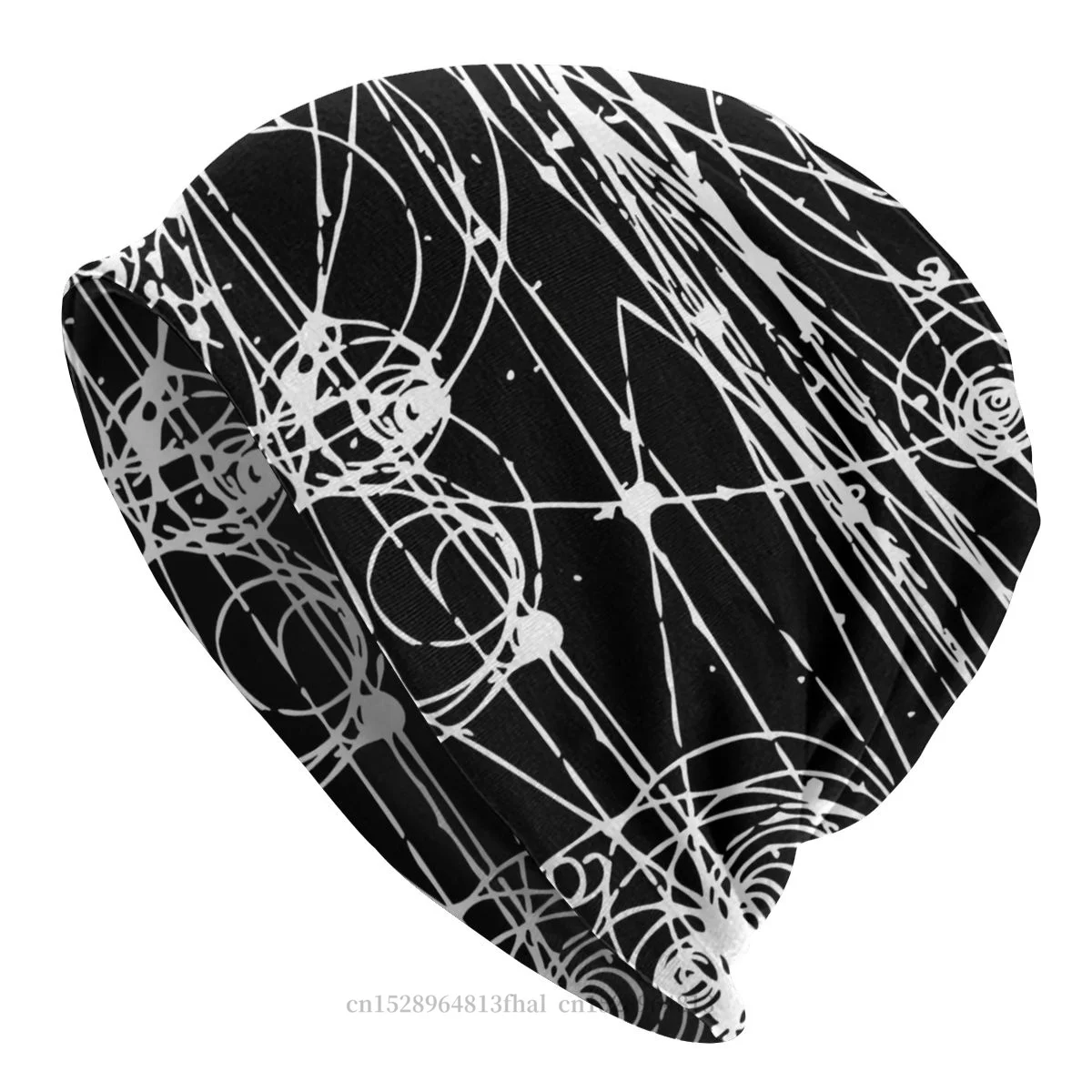 

Bonnet Hats Art Men Women's Skullies Beanies Hat Particle Tracks Dark Winter Warm Cap Street Caps