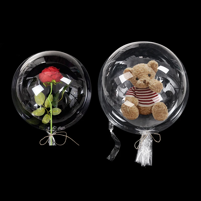 

3pcs 22/30inch Transparent Bobo Balloon DIY Clear Bubble Balloon Bouquet for Wedding Birthday Party Decoration Air Helium Globos